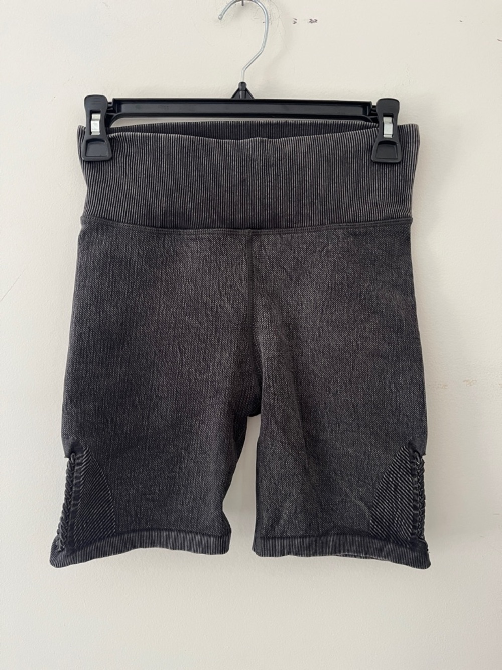 OFFLINE by Aerie ribbed bike shorts with crochet side detailing size small